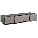 Тумба под телевизор со стеклянной столешницей и с выдвижными ящиками Minimalist Accent варинант исполнения - 2 | Loft Concept в Нижнем Новгороде