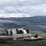 Дизайнерский кофейный стол из дерева с керамической столешницей уличный SWAY Coffee Table варинант исполнения - 7 | Loft Concept в Нижнем Новгороде