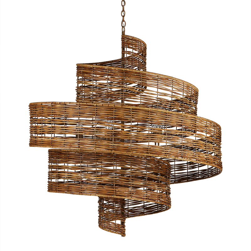 Люстра фактурная в виде спирали Enveloping Art Коричневый в Нижнем Новгороде | Loft Concept 