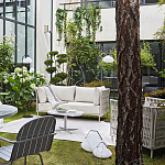 Диван садовый с плетеными ремешками и спинкой  Kleo варинант исполнения - 8 | Loft Concept в Нижнем Новгороде