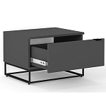 Тумба прикроватная цвета графит с ящиками Strict Lines варинант исполнения - 3 | Loft Concept в Нижнем Новгороде