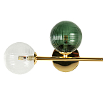 Бра с рифлёными шарообразными плафонами прозрачного и зелёного цвета Bolle Multi Color hanging lamp варинант исполнения - 1 | Loft Concept в Нижнем Новгороде