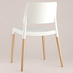Пластиковый стул на ножках из массива бука Ferret White варинант исполнения - 5 | Loft Concept в Нижнем Новгороде
