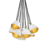 Люстра с 15-ю белыми  плафонами с золотой внутренней поверхностью Hinkley варинант исполнения - 1 | Loft Concept в Нижнем Новгороде