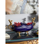 Чаша темно-синяя фарфоровая с бронзовыми ручками в виде ангелов Eden Garden варинант исполнения - 3 | Loft Concept в Нижнем Новгороде