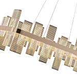 Люстра подвесная прямоугольная с рифлёными прозрачными элементами и золотым основанием Aurea Vista варинант исполнения - 2 | Loft Concept в Нижнем Новгороде