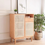 Комод с плетеными дверками и открытой нишей  с ящиком Dora Sideboard варинант исполнения - 2 | Loft Concept в Нижнем Новгороде