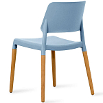 Пластиковый стул на ножках из массива бука Ferret Blue варинант исполнения - 7 | Loft Concept в Нижнем Новгороде