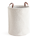 Корзина для белья из ткани букле Boucle Organizers Round варинант исполнения - 1 | Loft Concept в Нижнем Новгороде
