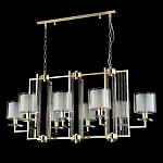 Люстра прямоугольной формы с 8-ю цилиндрическими плафонами из стекла Laurent варинант исполнения - 8 | Loft Concept в Нижнем Новгороде
