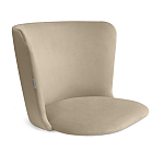 Барный стул со спинкой на 4-х коричневых ножках Бежевый Велюр Ava Charm варинант исполнения - 2 | Loft Concept в Нижнем Новгороде