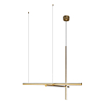 Люстра с 3-мя  пересекающимися цилиндрическими плафонами на тонких тросах Trumpet tube варинант исполнения - 6 | Loft Concept в Нижнем Новгороде