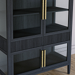 Витрина Primo со стеклянными фасадами и 2 ящиками Черный дуб варинант исполнения - 3 | Loft Concept в Нижнем Новгороде