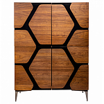 Высокий комод с узором из шпона на фасаде Sahara варинант исполнения - 1 | Loft Concept в Нижнем Новгороде