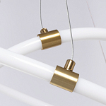 Люстра подвесная с двумя пересекающимися белыми светодиоидными кольцами Luke Lampco Tracer Lamp варинант исполнения - 6 | Loft Concept в Нижнем Новгороде