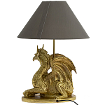 Настольная лампа с абажуром Дракон Golden Dragon Lamp Brown варинант исполнения - 4 | Loft Concept в Нижнем Новгороде