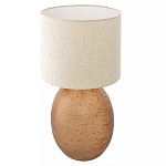 Настольная лампа с тканевым бежевым абажуром на овальном основании Beige Lampshade on Oval Base варинант исполнения - 1 | Loft Concept в Нижнем Новгороде