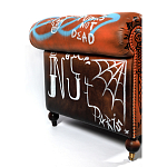 Диван Честерфильд граффити graffiti Orange Sofa натуральная кожа варинант исполнения - 7 | Loft Concept в Нижнем Новгороде
