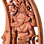 Панно из дерева Ганеша и месяц Panel With Animals варинант исполнения - 2 | Loft Concept в Нижнем Новгороде