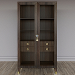 Дизайнерский шкаф витрина Elsa Dreams Walnut с 4-мя ящиками варинант исполнения - 1 | Loft Concept в Нижнем Новгороде