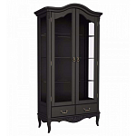 Витрина черная двухдверная из массива бука в стиле прованс Black Provence варинант исполнения - 1 | Loft Concept в Нижнем Новгороде