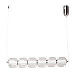 Люстра линейная с 6-ю прозрачными стеклянными плафонами округлой формы HANDLE GRAPE варинант исполнения - 2 | Loft Concept в Нижнем Новгороде