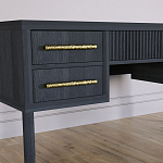 Большой Рабочий стол Primo с 5 выдвижными ящиками Черный дуб варинант исполнения - 6 | Loft Concept в Нижнем Новгороде