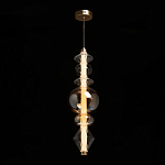 Подвесной светильник с вертикальной композицией из прозрачных и янтарных стеклянных шаров и ромбов Gabriel Scott Luna варинант исполнения - 3 | Loft Concept в Нижнем Новгороде