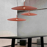 Подвесной светильник круглой формы с коричневым металлическим абажуром Halo Drift варинант исполнения - 3 | Loft Concept в Нижнем Новгороде