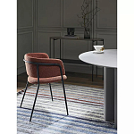 Стул полукруглый мягкий с буклированной обивкой Chair with Boucle Upholstery варинант исполнения - 4 | Loft Concept в Нижнем Новгороде