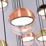 Люстра каскадная с черным круглым основанием 27 подвесов Celestial Waltz варинант исполнения - 3 | Loft Concept в Нижнем Новгороде