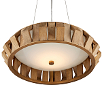Люстра круглая из толстых деревянных реек Wooden Slats варинант исполнения - 3 | Loft Concept в Нижнем Новгороде