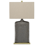 Настольная лампа керамическая с тканевым прямоугольным абажуром Flask варинант исполнения - 4 | Loft Concept в Нижнем Новгороде