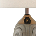 Настольная лампа керамическая с тканевым цилиндрическим абажуром Bullet варинант исполнения - 1 | Loft Concept в Нижнем Новгороде