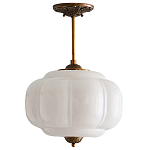 Подвесной светильник с абажуром из молочного стекла Vintage Charm варинант исполнения - 1 | Loft Concept в Нижнем Новгороде