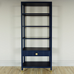 Стеллаж Elsa Dreams Blue со стеклянными полками и ящиком варинант исполнения - 4 | Loft Concept в Нижнем Новгороде