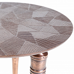 Кофейный столик с рельефной столешницей из металла Aplika Bronze варинант исполнения - 4 | Loft Concept в Нижнем Новгороде