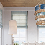 Люстра трехъярусная с декором из круглых деревянных бусин с кисточками Blue Wooden Beads Chandelier варинант исполнения - 4 | Loft Concept в Нижнем Новгороде