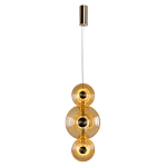 Подвесной светильник светодиодный со стеклянными плафонами янтарного цвета в форме дисков Savio Glass Disc варинант исполнения - 2 | Loft Concept в Нижнем Новгороде