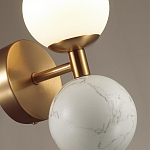 Бра с шарообразным матовым плафоном и шаром из камня на металлическом основании Orb Essence варинант исполнения - 6 | Loft Concept в Нижнем Новгороде