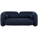 Дизайнерский двухместный диван с мягкими спинкой и подлокотниками синий Madelaine Sofa Blue варинант исполнения - 1 | Loft Concept в Нижнем Новгороде