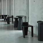 Круглый приставной столик из массива манго Piero Black Side Table варинант исполнения - 5 | Loft Concept в Нижнем Новгороде