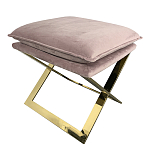 Пуф велюровый на металлическом основании Meekness варинант исполнения - 2 | Loft Concept в Нижнем Новгороде