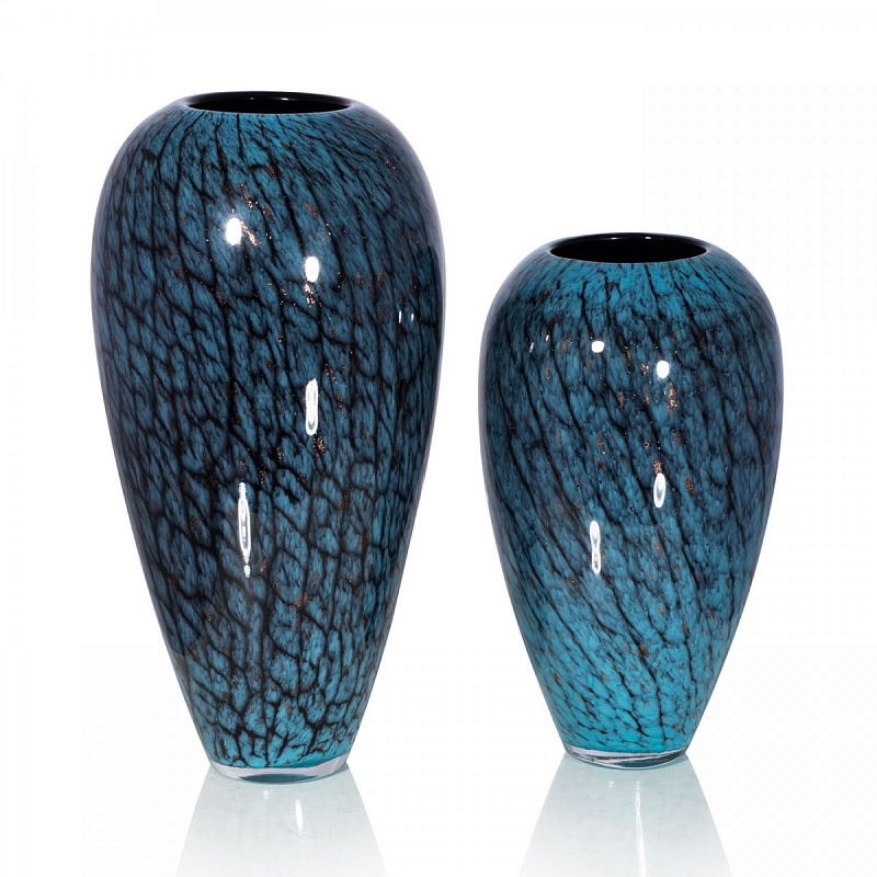 Стеклянная ваза Chrysalis Бирюзовый в Нижнем Новгороде | Loft Concept 