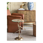 Столик с круглой стеклянной столешницей и корпусом в виде двух павлинов на ветке Table Two Peacocks варинант исполнения - 9 | Loft Concept в Нижнем Новгороде