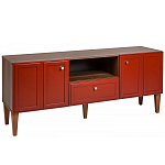 ТВ-тумба красная из массива бука с 2-мя дверками и ящиком Wenge Light варинант исполнения - 1 | Loft Concept в Нижнем Новгороде