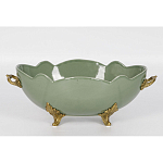 Чаша зеленого цвета из фарфора с волнообразным краем Eden Garden porcelain and bronze варинант исполнения - 3 | Loft Concept в Нижнем Новгороде