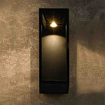 Уличный настенный светильник прямоугольной формы черного цвета Geometric Glow варинант исполнения - 2 | Loft Concept в Нижнем Новгороде