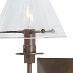 Бра с прозрачным стеклянным абажуром в форме конуса Bartolomeo Bronze варинант исполнения - 1 | Loft Concept в Нижнем Новгороде