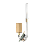 Бра с прозрачной изогнутой трубкой и декоративной фигуркой птицы Ganthea варинант исполнения - 1 | Loft Concept в Нижнем Новгороде